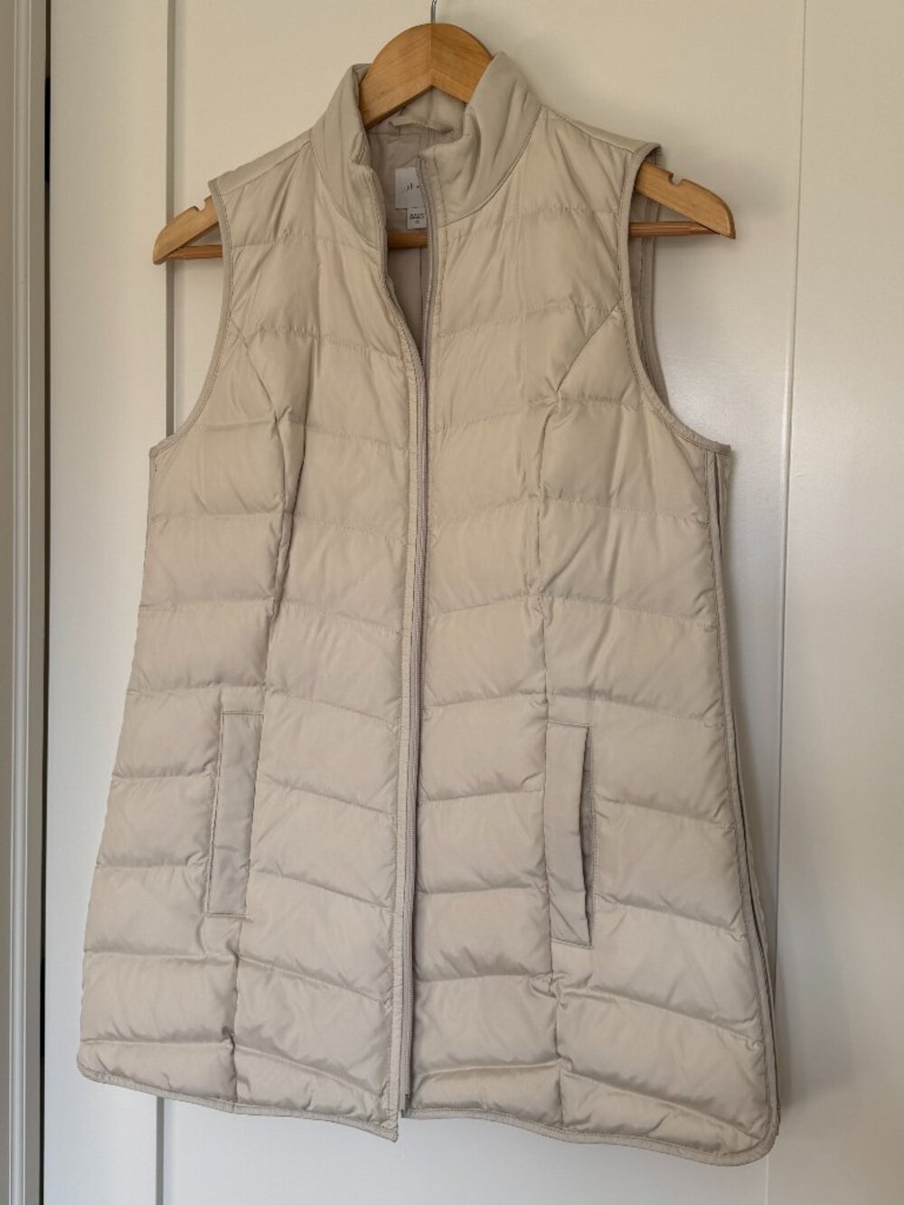 Quilted Vest Cream J. Jill Size XS